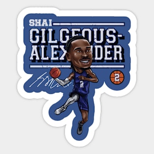 Shai Gilgeous-Alexander Oklahoma City Cartoon Sticker